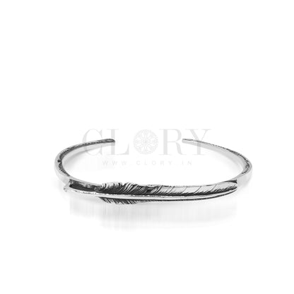 Feather design adjustable  cuff kada