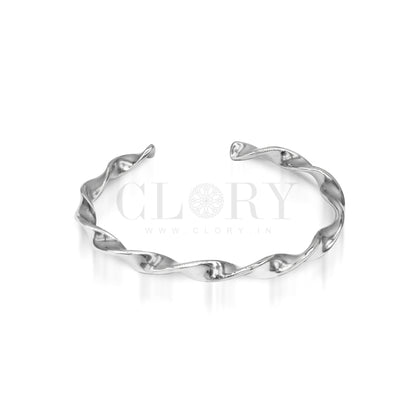 Twisting design bangle bracelet / cuff kada