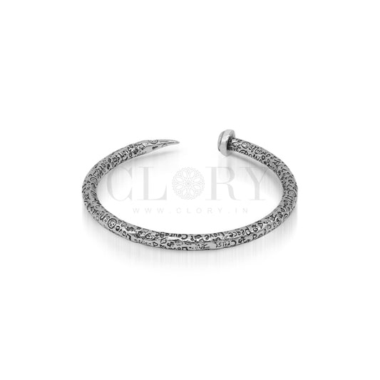 Round printed text adjustable cuff bracelet