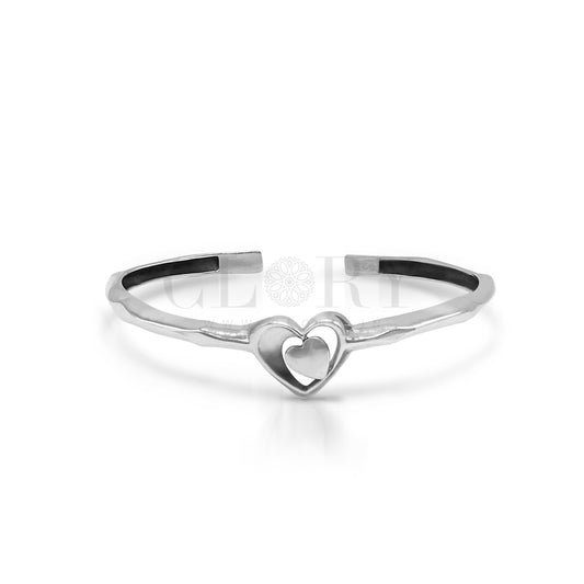 Heart design cuff kada bracelet