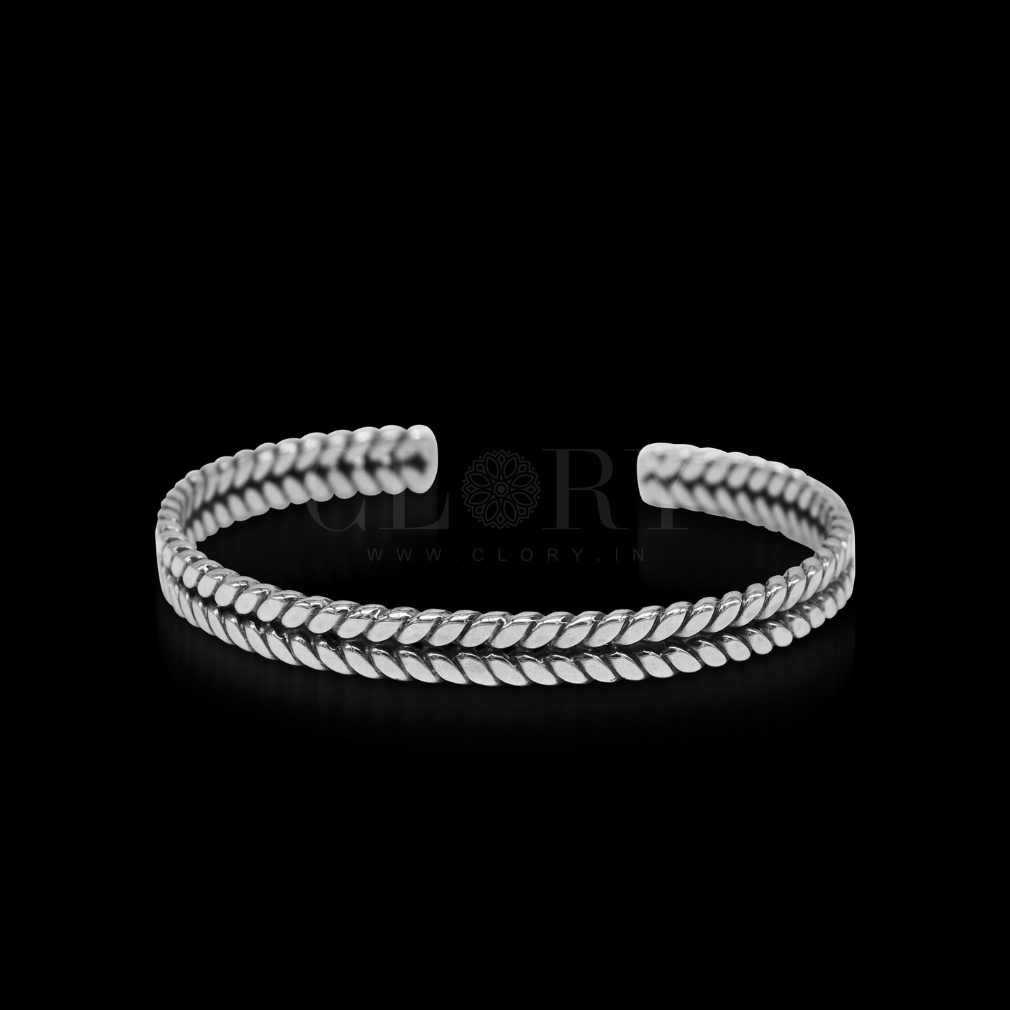 Wheat style adjustable cuff kada bracelet