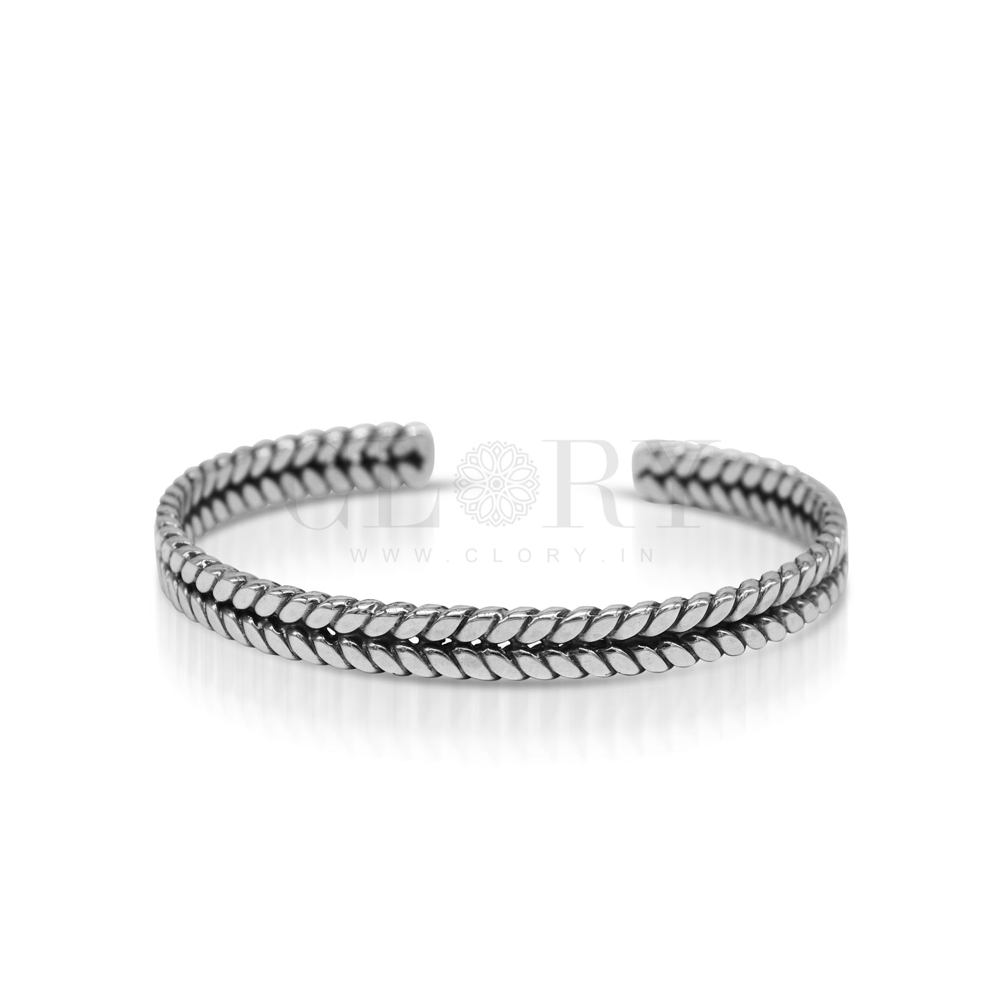 Wheat style adjustable cuff kada bracelet