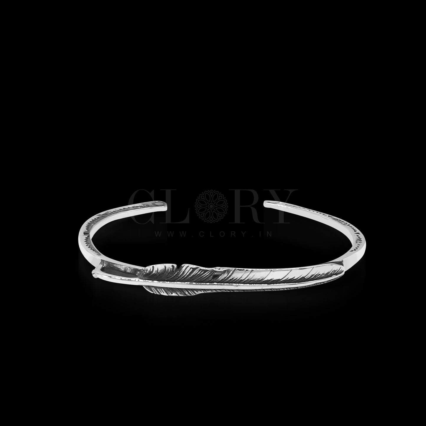 Feather design adjustable  cuff kada