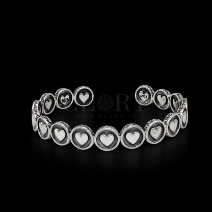 Heart shape design Bangle cuff bracelet kada,