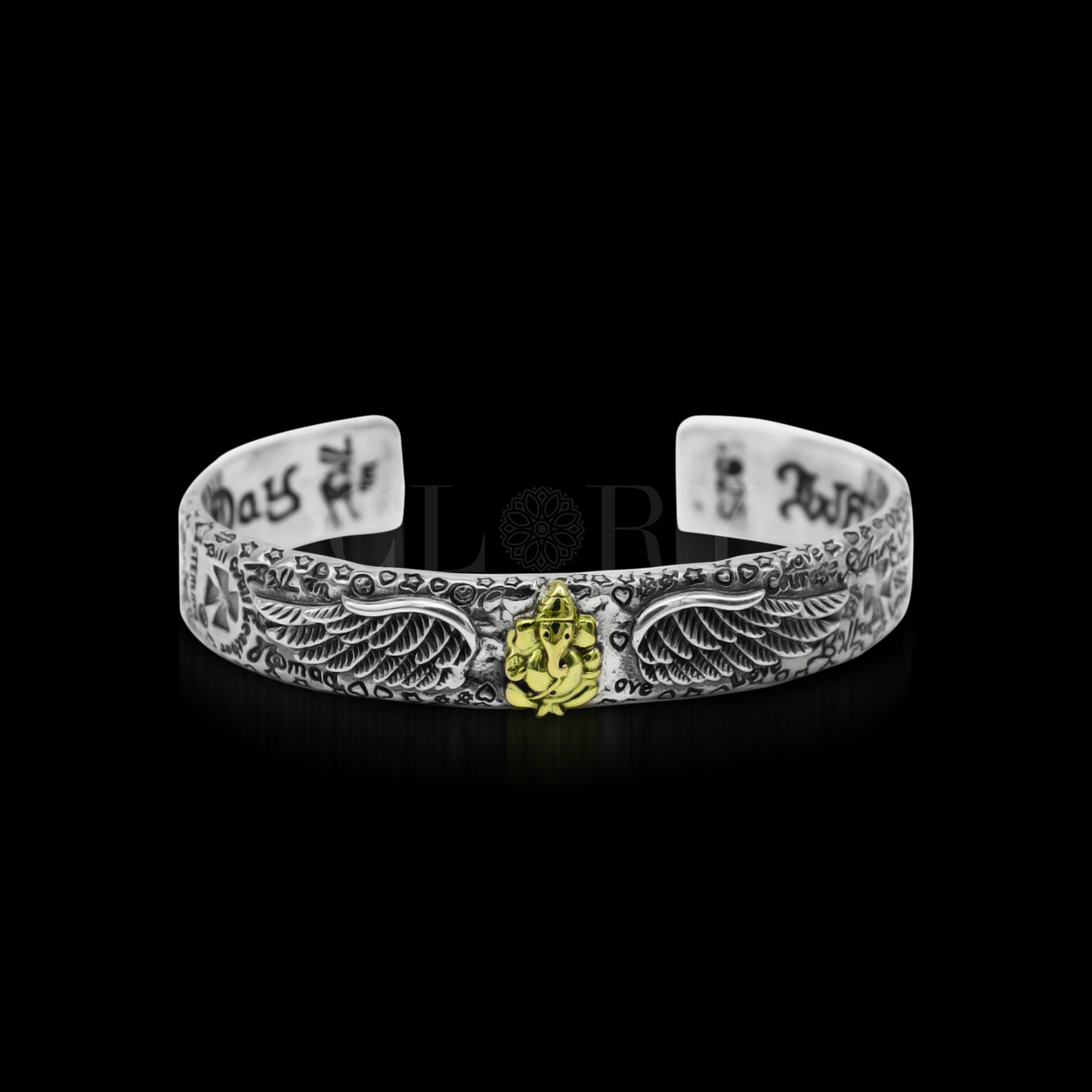 lord Ganesh design adjustable cuff kada
